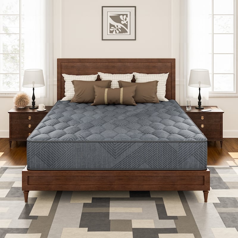 SweDrea 10in. Firm Pillow Top Gel Memory Foam Innerspring Hybrid Mattress with CertiPUR-US, SGS and OEKO-TEX Certified