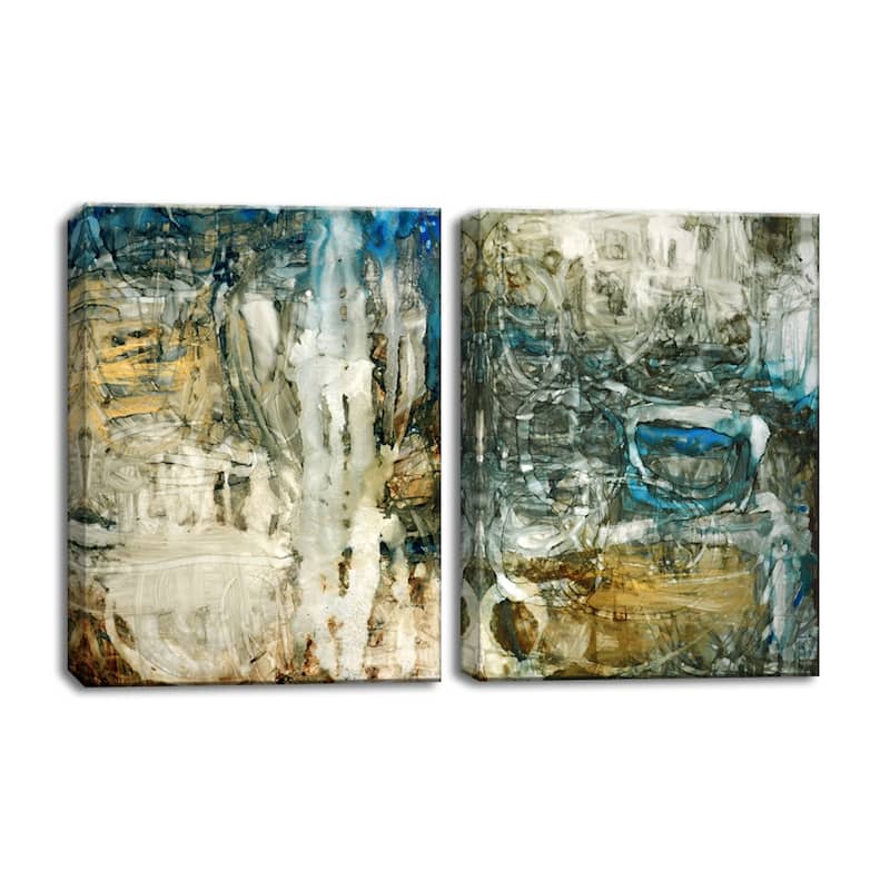 'Canyon Falls I/II' 2 Piece Wrapped Canvas Wall Art Set by Norman Wyatt Jr.