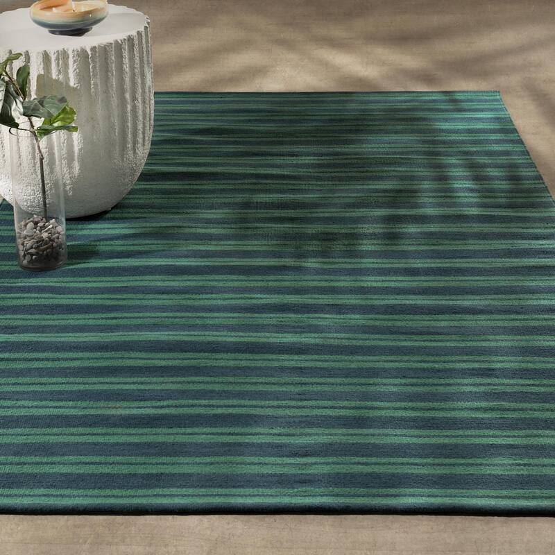 Villa by Classic Home Palma Hand Woven Performance Fabric Rug - 5x8 - Blue Green