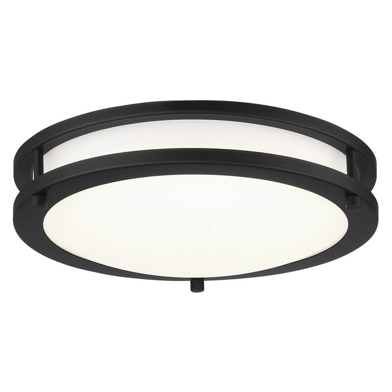 Minka Lavery Vantage 11.75" Wide Round LED Flush Mount Ceiling Fixture - Coal
