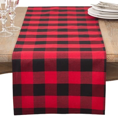 Buffalo Plaid Cotton Blend Table Runner