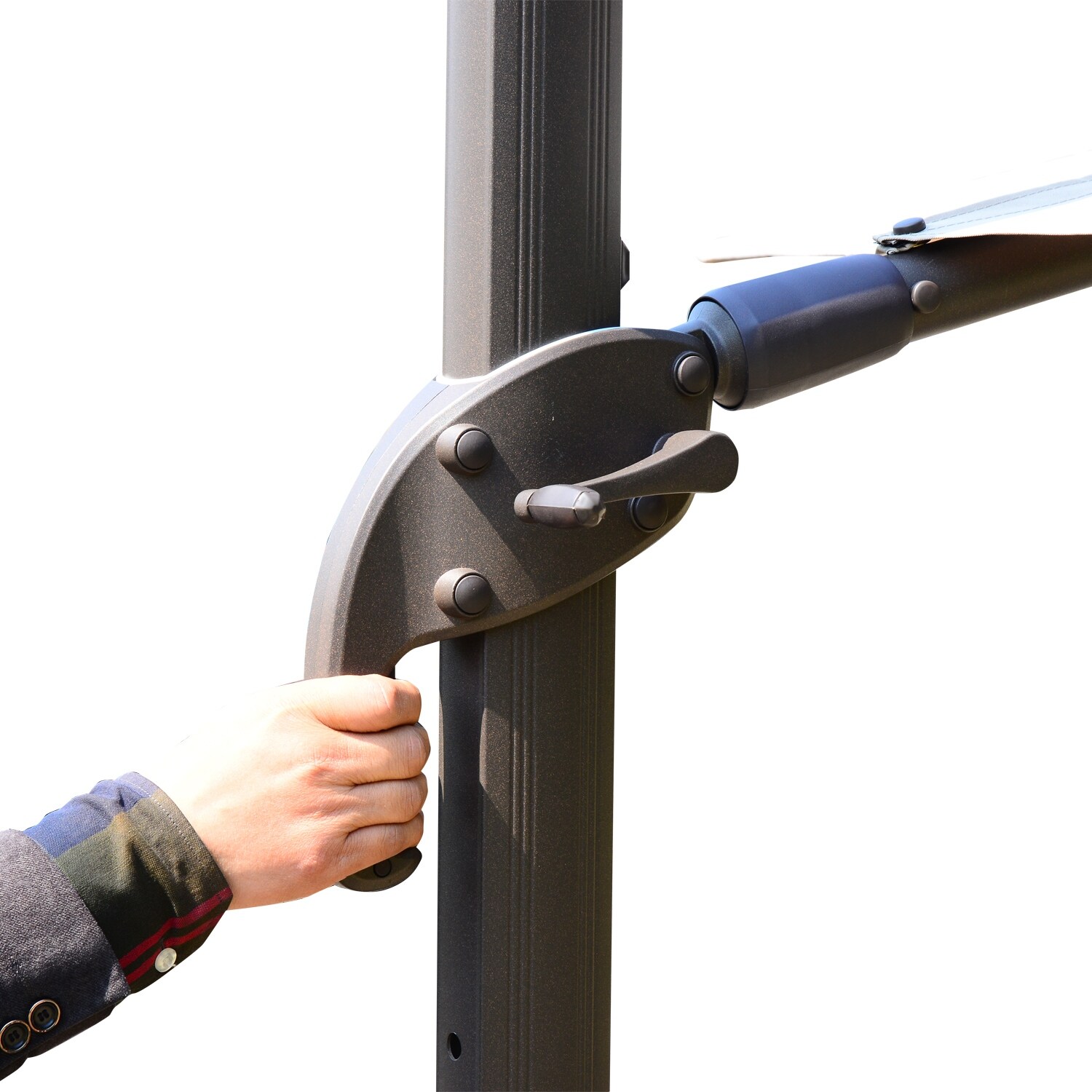 Shop Black Friday Deals On Outsunny 9 5 Cantilever Umbrella With Tilt And Crank Base Included Overstock 17965460