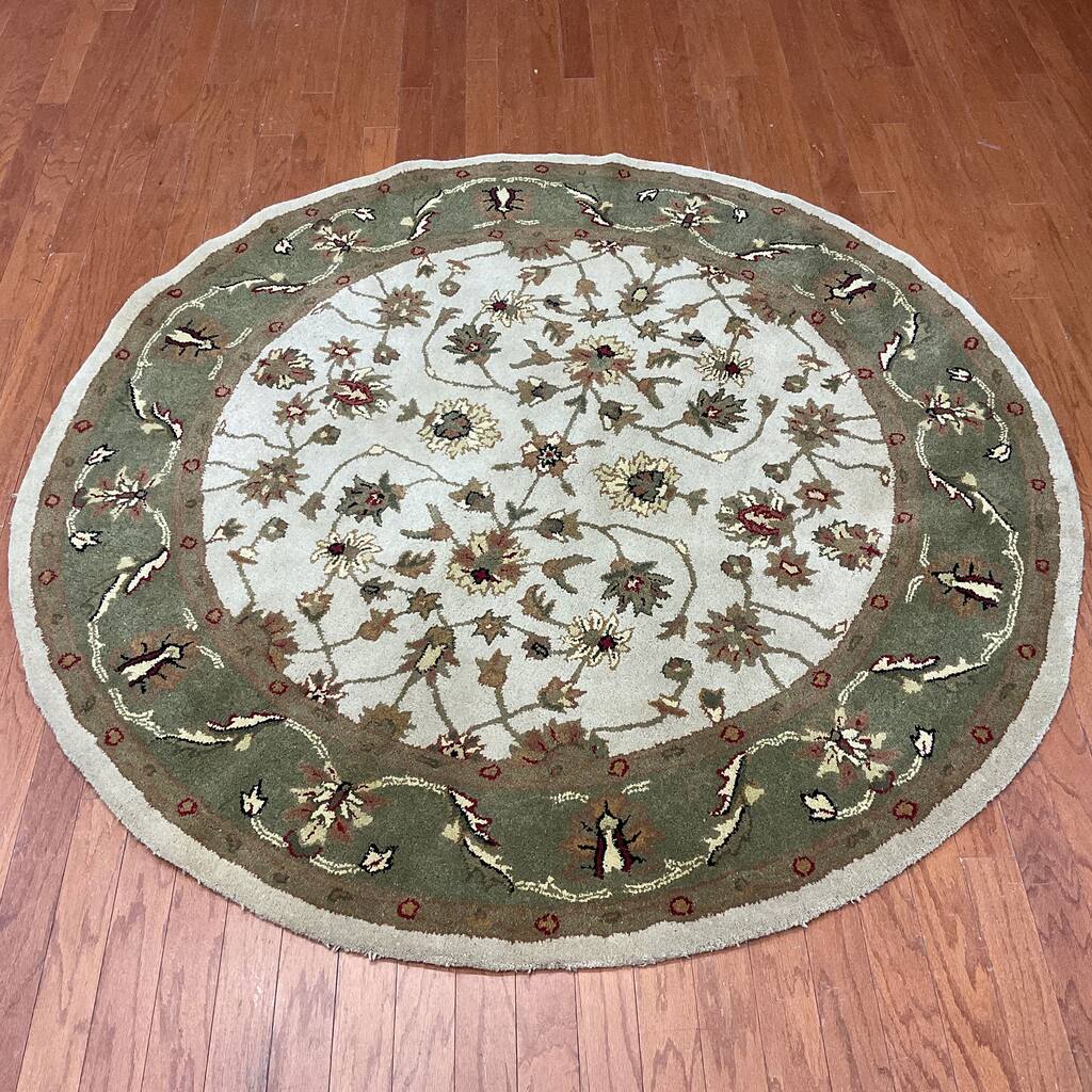 HERAT ORIENTAL Handmade Mahal Wool Rug - 6' x 6' Round - 6' x 6' Round