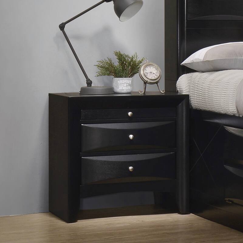 Isabel Transitional Black 4-piece Storage Bedroom Set