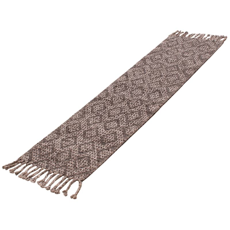 ECARPETGALLERY Braid weave Sienna Grey Wool Rug - 2'3 x 8'2