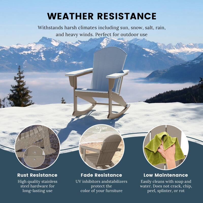 Laguna Hdpe All Weather Outdoor Patio Rocking Chair (Set of 2)