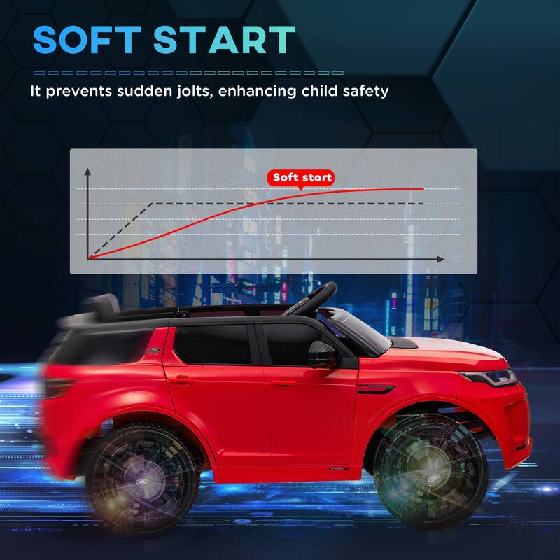 12V Kids Ride-On Land Rover Discovery Sport Electric Car with Remote Control, Adjustable Speed & Realistic Features - Red