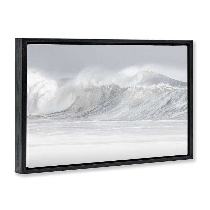 Stupell Cresting Beach Wave Framed Floater Canvas Wall Art Design By Maggie Olsen