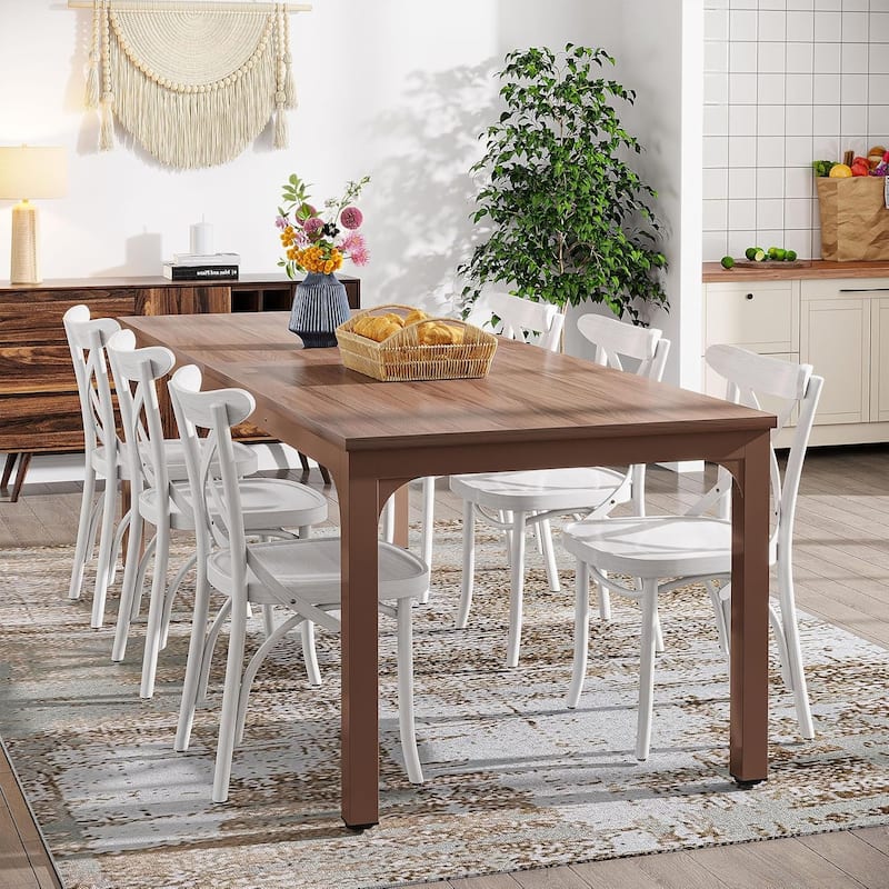 78.7" Rectangular Dining Table, Wood Kitchen Table for Home, Restaurant, Cafe, Office, Apartment, Bakery