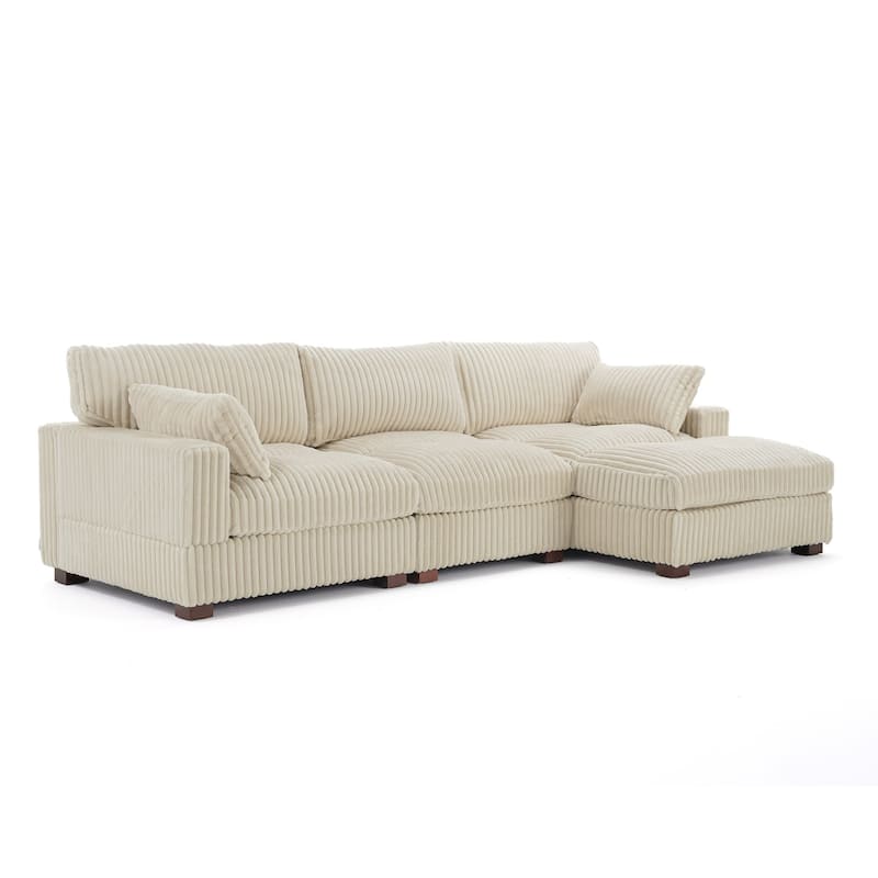 Oversized Plush Modular Sectional Sofa Set L Shaped Couch