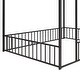 preview thumbnail 8 of 6, Black Full Size Metal House Bed Frame with Fence & Roof