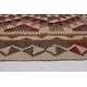 preview thumbnail 5 of 6, ECARPETGALLERY Flat-weave Kashkoli FW Brown, Cream Wool Kilim - 3'2 x 3'7
