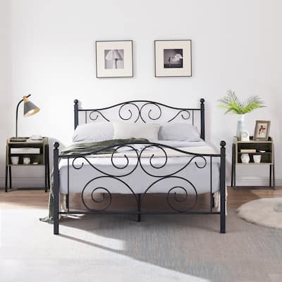 Taomika 3-Pieces Bedroom Sets with Black Bed Frame