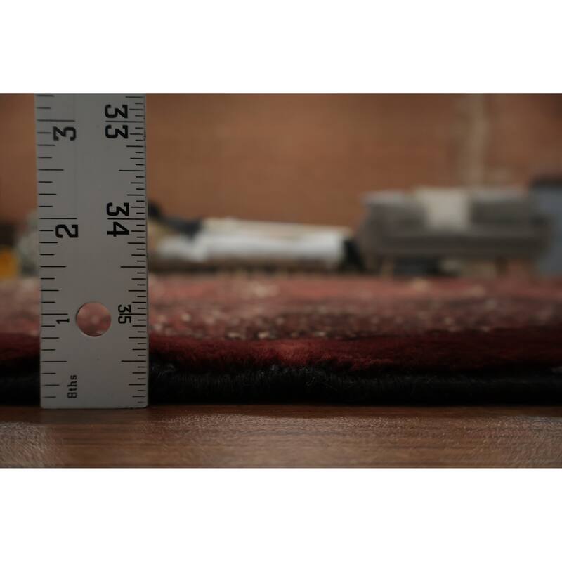 Hand Knotted Oriental 100% Wool Carpet Traditional All-Over Red Turkoman Area Rug - 12' 5'' X 8' 3''