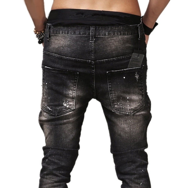 black ripped jeans mens size 40