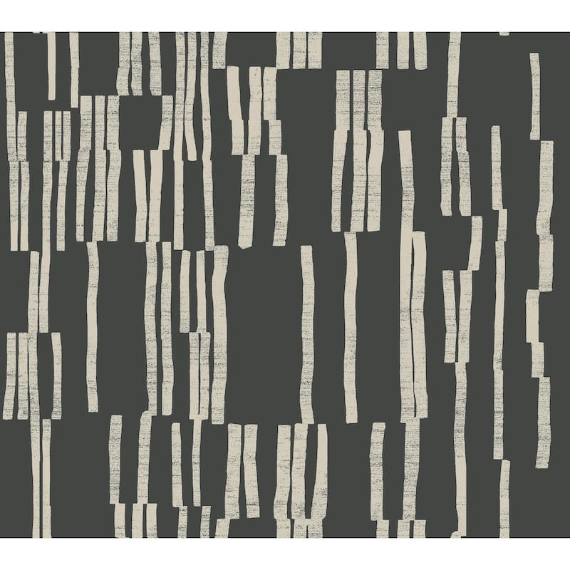 Koso Black and Taupe Premium Peel and Stick Wallpaper