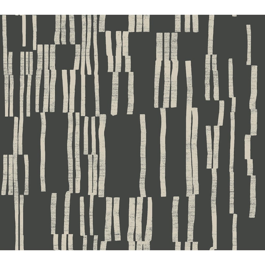 Koso Black and Taupe Premium Peel and Stick Wallpaper