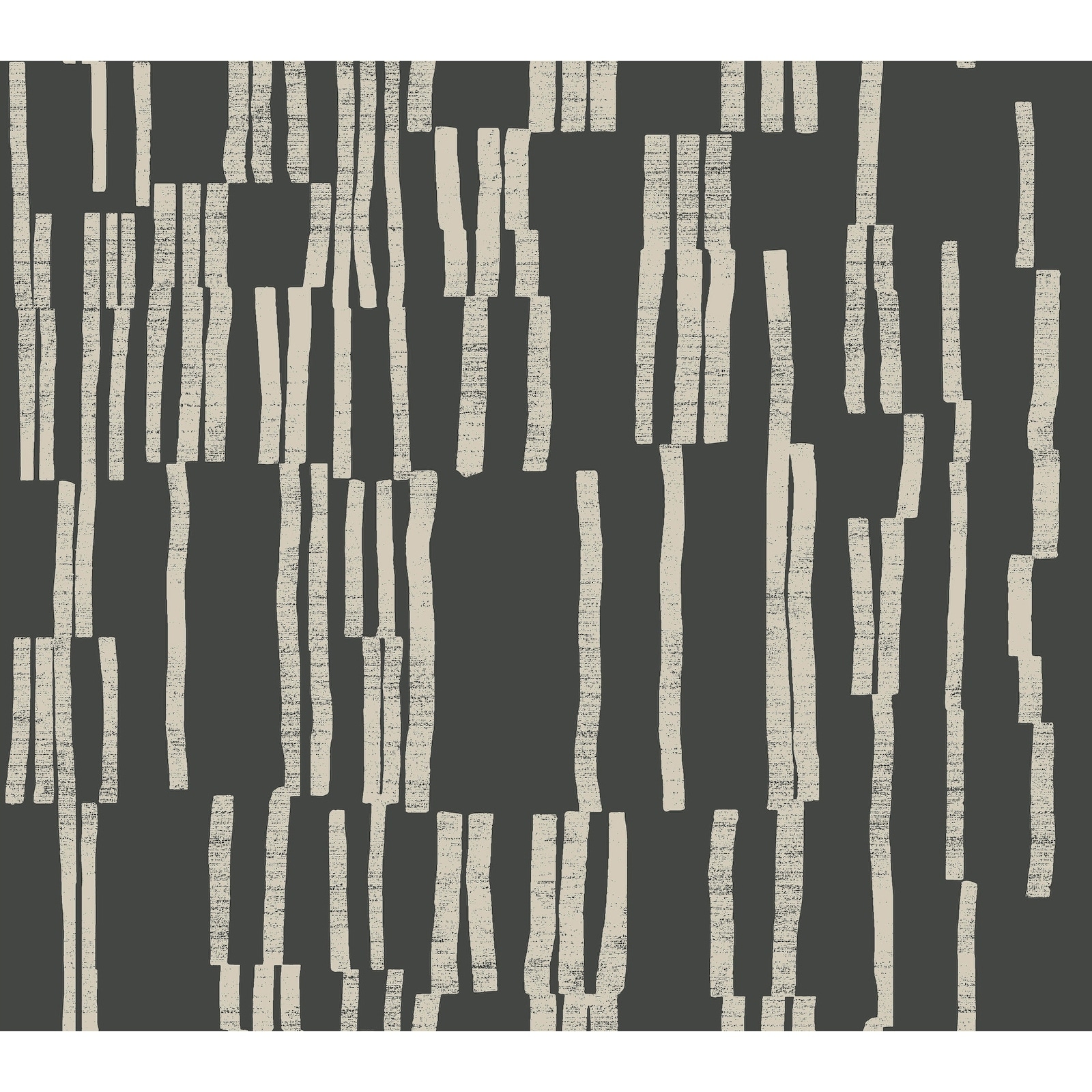Nikki Chu Koso Black and Taupe Premium Peel and Stick Wallpaper