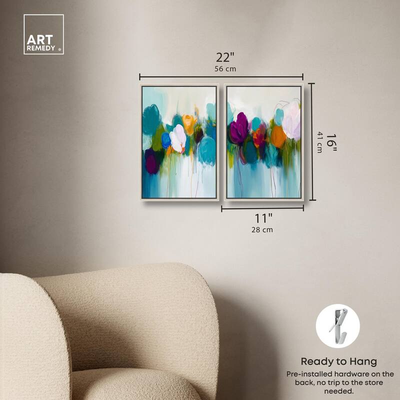 Expressive Flow II Canvas Set of 2 by Art Remedy