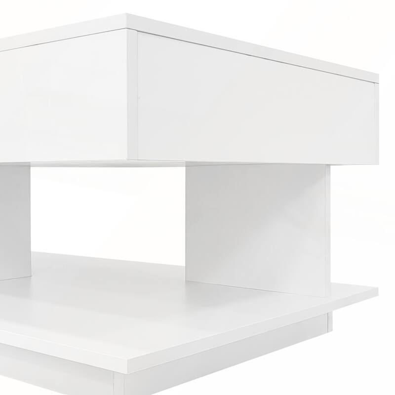 Efficient Central Coffee Table with Multiple Storage Compartments