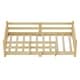 preview thumbnail 52 of 74, Montessori Solid Pine Floor Bed with Full-Length Safety Fence & Slatted Base by Harper&Bright Designs