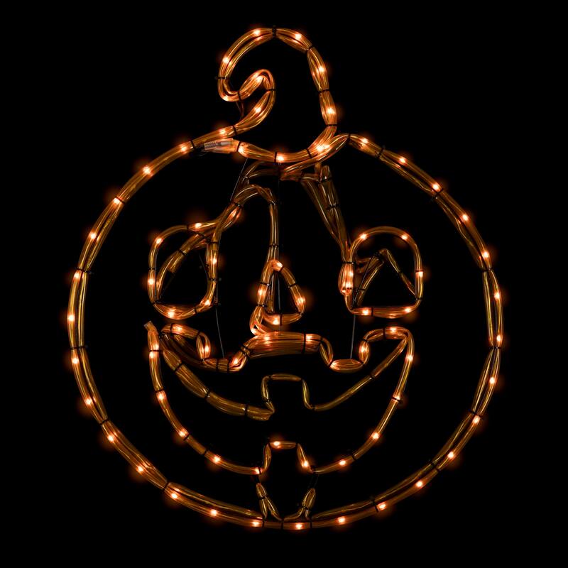 18" Pumpkin 4 Function Controller Window Silhouette Halloween Decor