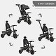 preview thumbnail 11 of 13, 14-in-1 Convertible Tricycle with Adjustable Parent Push Handle, Safety Features, and Storage Baskets for Kids