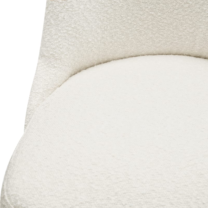 Boucle Polyester Upholstered Swivel Counter Stool - Foot Glides (Set of 2)