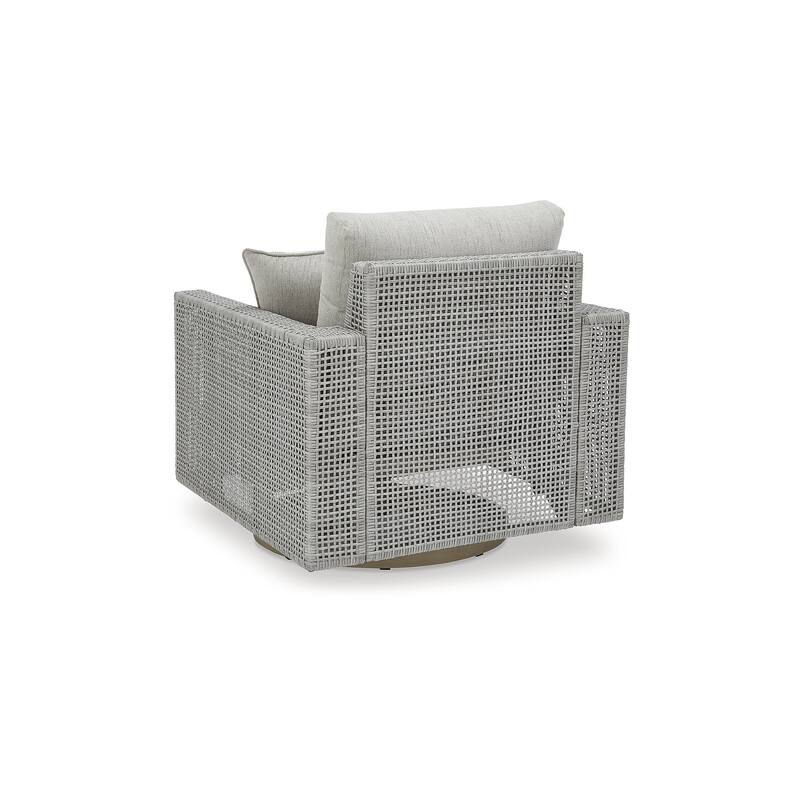 Signature Design by Ashley Seton Creek Gray/Beige 4-Piece Outdoor Upholstery Package - 82.63" W x 36.25" D x 35.88" H