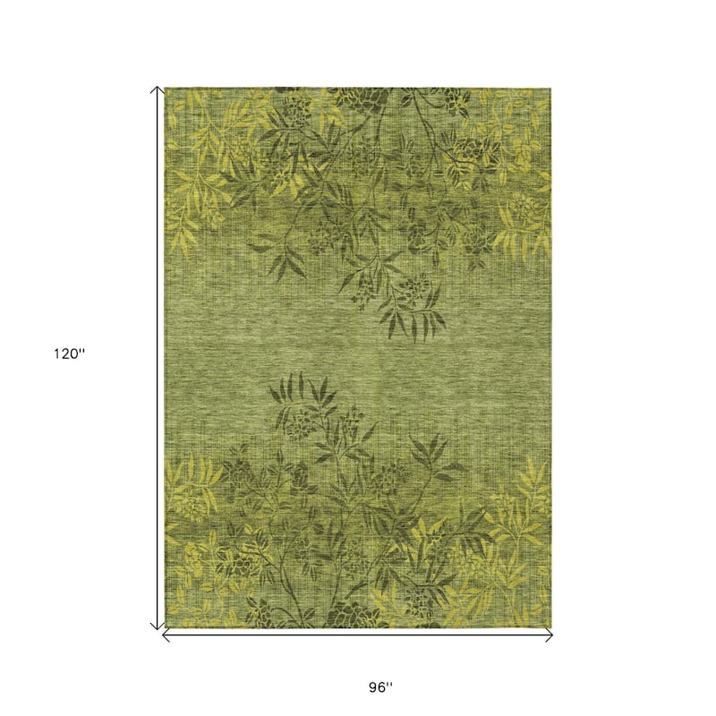 HomeRoots Floral Transitional Rectangle Outdoor Rug