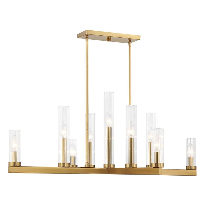 Savoy House 1-2635-9 Carina 9 Light 38" Wide Pillar Candle Linear - Warm Brass