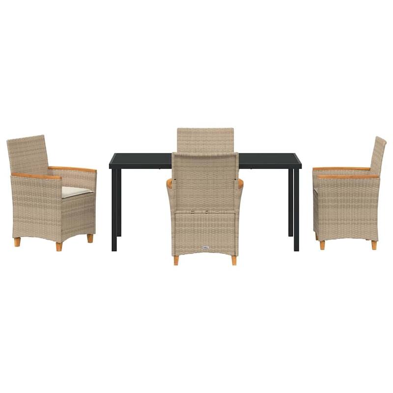 vidaXL Garden Dining Set Poly Rattan