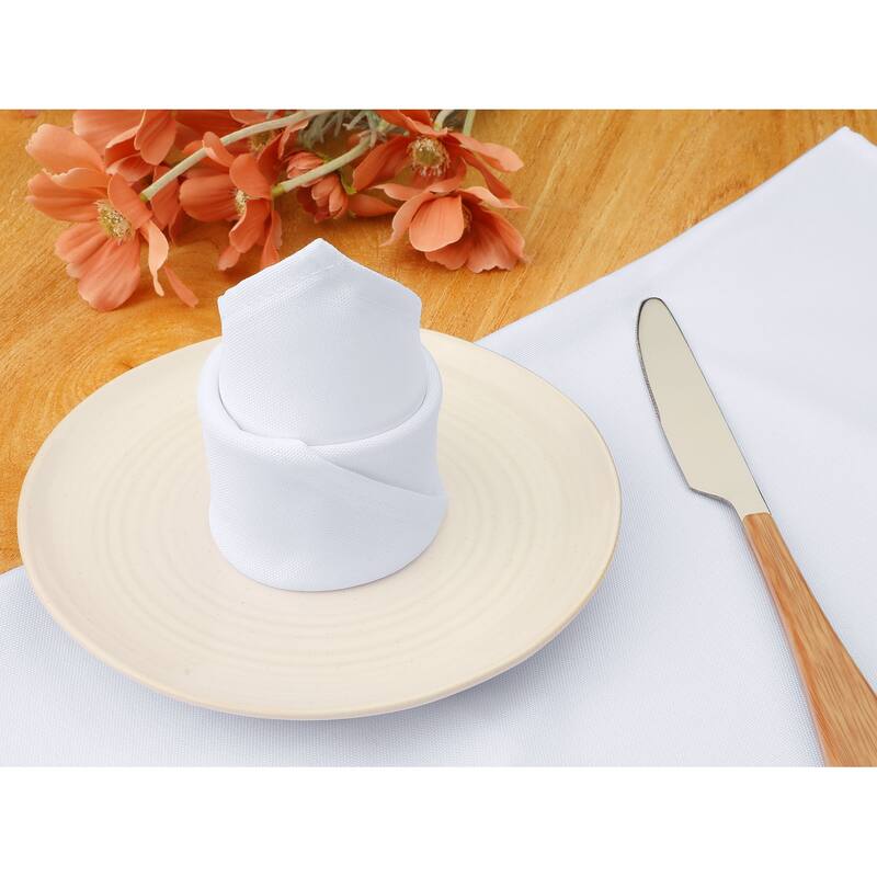 6 Pack Polyester Napkins, Good Choice of Napkins for Wedding Restaurant Cocktail Party - 18x18 Inch