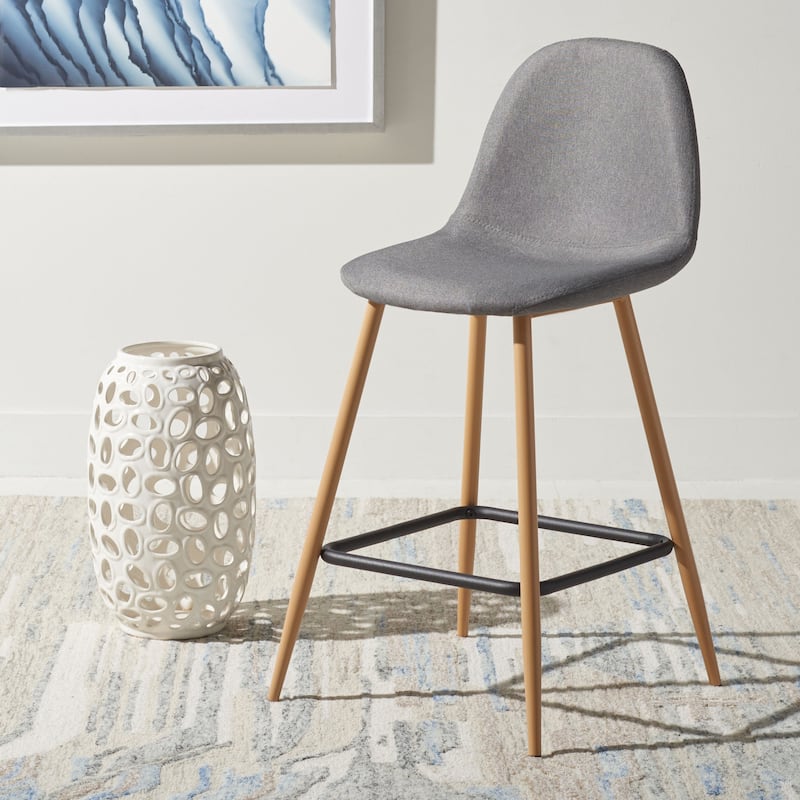 SAFAVIEH Almedia Modern 23-inch Counter Stool - 19.3" W x 16.5" L x 23" H - 19Wx17Dx35H