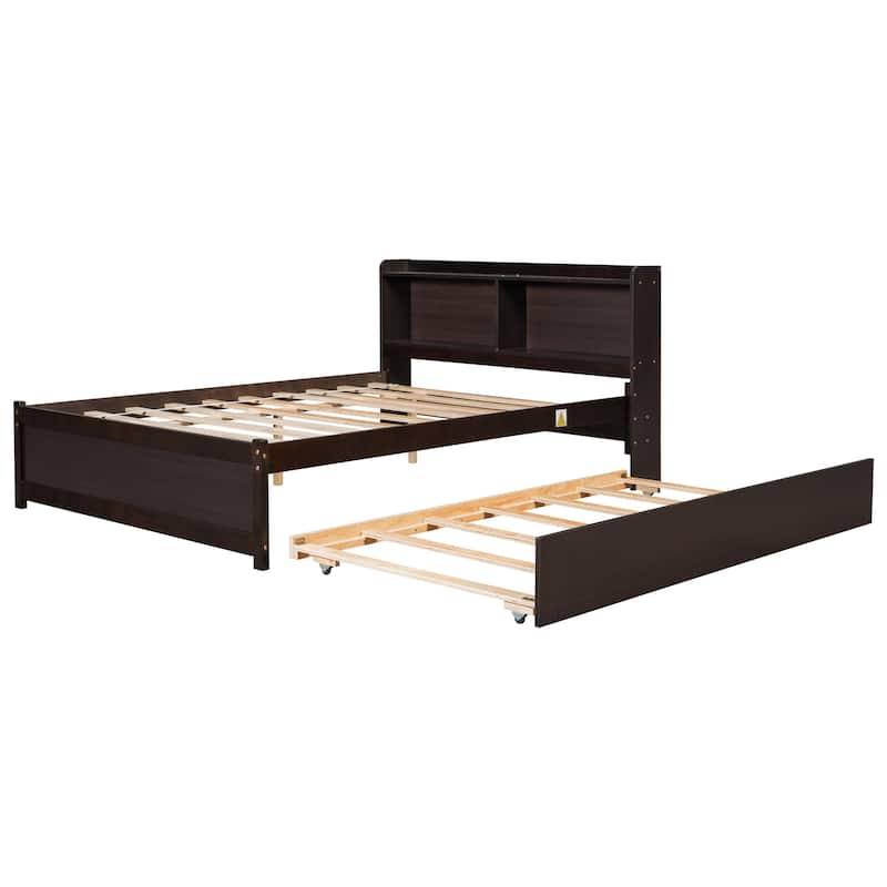 Full Bed with Trundle Bookcase