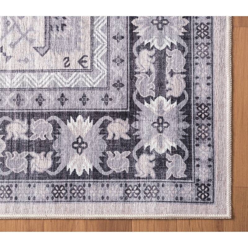 Abani Rugs Molana Collection MOL180A Vintage Grey Cream Area Rug
