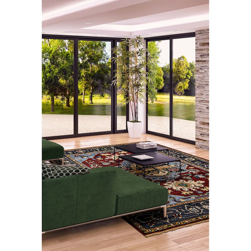 ECARPETGALLERY Hand-knotted Jules Serapi Red Wool Rug - 7'9 x 9'9