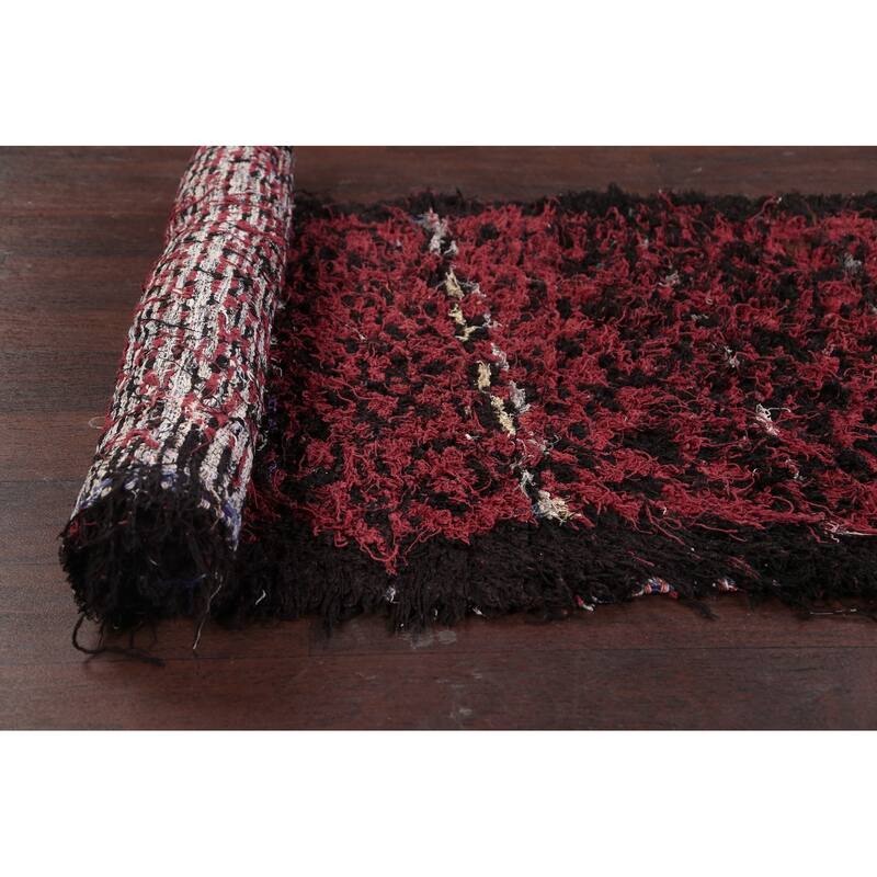 Modern Moroccan Oriental Runner Rug Wool Hand-knotted Carpet - 2'10" x 7'11"