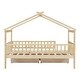preview thumbnail 22 of 58, Wooden House Bed for Kids with Two Storage Drawers, Sturdy Twin Size Design