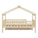 preview thumbnail 55 of 70, Wooden House Bed with 2 Drawers