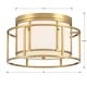 preview thumbnail 4 of 2, Brian Patrick Flynn for Crystorama Hulton 2 Light Luxe Gold Ceiling Mount - 15''W x 9''H