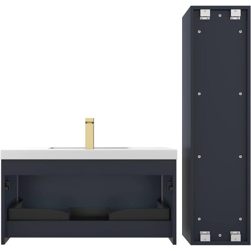 Blossom Positano 36" Floating Vanity with Sink & Side Cabinet