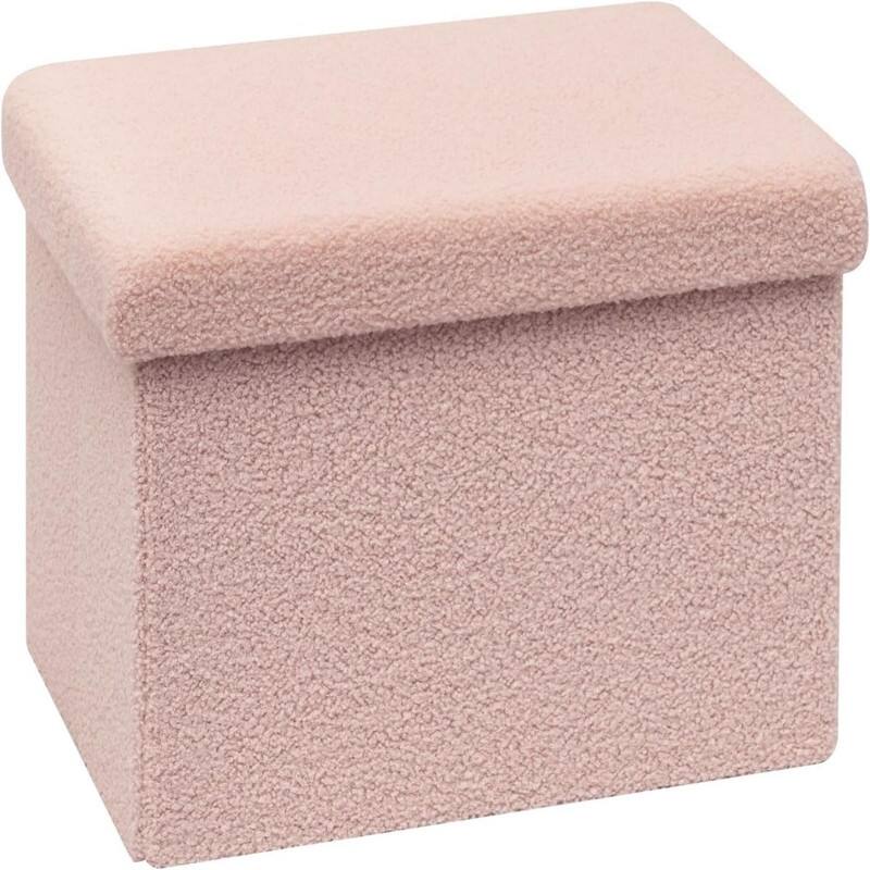 Small Ottomans Foldable16.5"x12.6"x12.6" - Pink