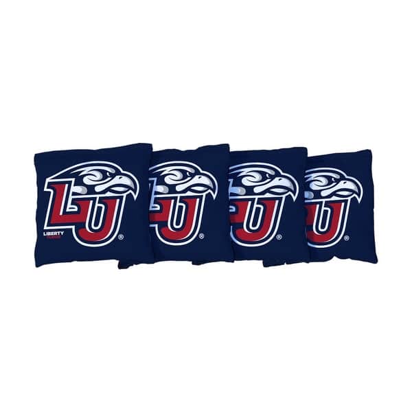 slide 2 of 3, Liberty University Flames Blue Cornhole Bags All-Weather Resin Filled