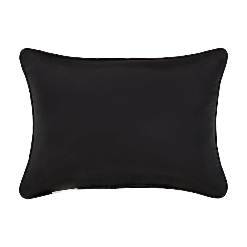 Calvari Black And Gold Boudoir Decorative Throw Pillow