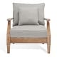 preview thumbnail 11 of 41, SAFAVIEH Couture Martinique Solid Wood Outdoor Arm Chair - 31"W x 35"D x 32"H