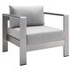 preview thumbnail 8 of 21, Shore Sunbrella Outdoor Patio Aluminum 9 Piece Sectional Sofa Set
