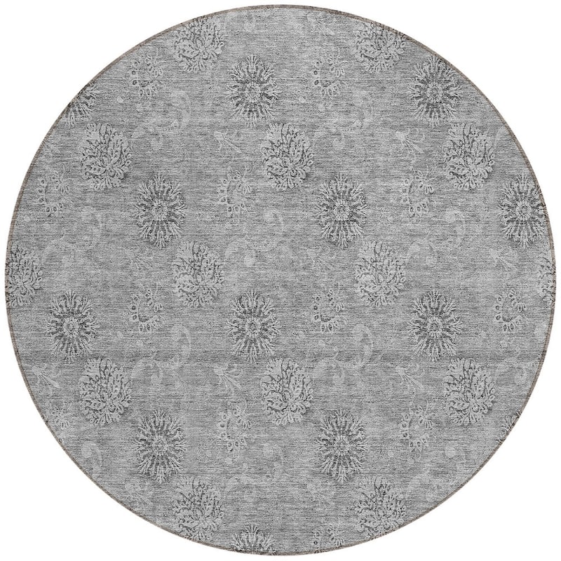 HomeRoots Floral Transitional Rectangle Outdoor Rug