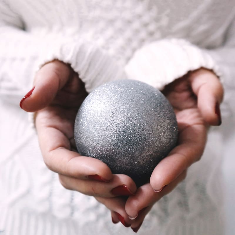 60ct Shatterproof Silver 4-Finish Christmas Ball Ornaments 2.5"