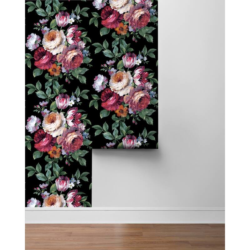 NextWall Large Bouquet Floral Peel and Stick Wallpaper - 20.5 in. W x 18 ft. L